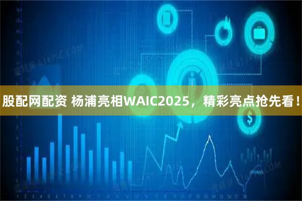 股配网配资 杨浦亮相WAIC2025，精彩亮点抢先看！